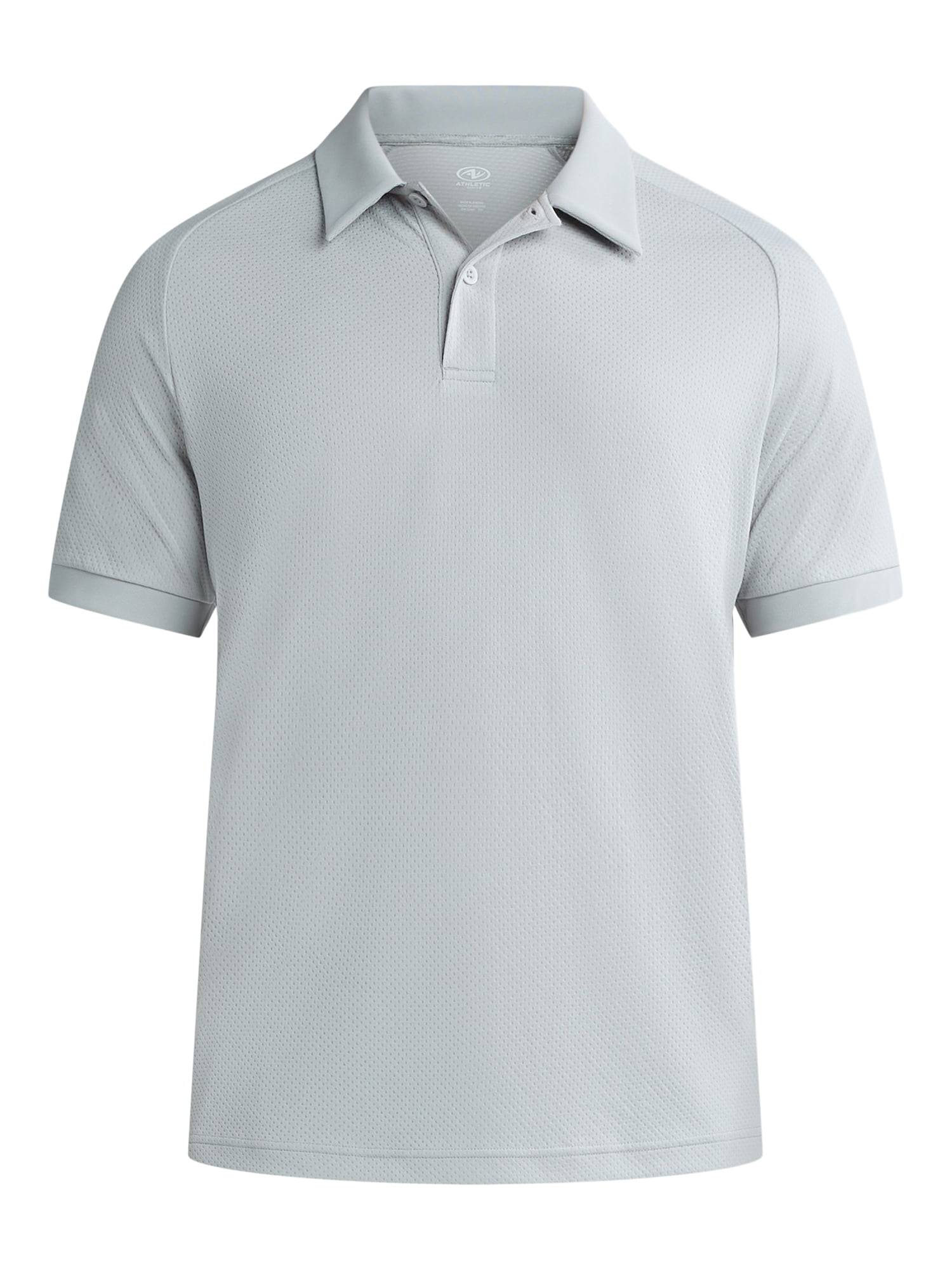 Athletic Works Men's and Big and Tall Men's Active Mesh Polo Shirt, Size XS-5XL