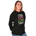 thumbnail image 5 of Live Laugh Love Inspirational Cute Women's Long Sleeve T Shirt Brisco Brands S, 5 of 6