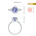 thumbnail image 4 of ANGARA Natural 1.8 ct Tanzanite Twist Rope Split Shank Ring in 14K White Gold for Women (Size-8mm) | December Birthstone, Birthday, Anniversary, Jewelry Gift for Women | Natural Tanzanite Ring, 4 of 9