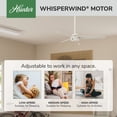 thumbnail image 5 of Hunter - Cassius Indoor/Outdoor Ceiling Fan, 52-inch, Fresh White, Rustic-style, 3-speed WhisperWind Motor, 59263, for Porches, Bathrooms, 5 of 14