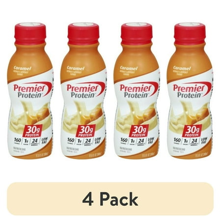 (4 pack) Premier Protein Shake, Caramel, 30g Protein, 11.5 fl oz, 1 Ct