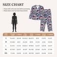 thumbnail image 4 of Pofeuu cool rock Skull Print Womens Pajamas Set Long Sleeve Sleepwear Button Down Nightwear Soft Pj Lounge Sets Button Down Pajamas Women-Small, 4 of 7