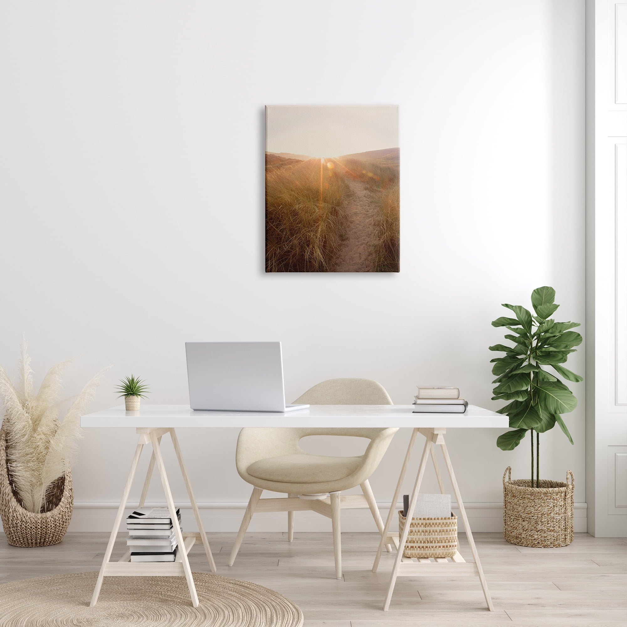Stupell Indtries Sunrays Through Sun Bleached Sand Dunes Tall Grass,24 x 30,Design by Ian Winstanley