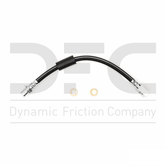 Rear Lower Left Dynamic Friction Company Brake Line Hose 350-47441 For 2011-2012 Chevrolet Silverado 3500 HD, 2011-2014 Chevrolet Silverado 2500 HD, 2011-2017 GMC Sierra 3500 HD