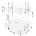 thumbnail image 2 of Modern Acrylic Side Table 2-Tire Clear End Table Kitchen Storage Cart Spa Cart Moble Side Table Clear Acrylic 2-Tier End Table Storage Serve Cart For Home/Bar 2 Layers Mobile Rolling Acrylic, 2 of 11