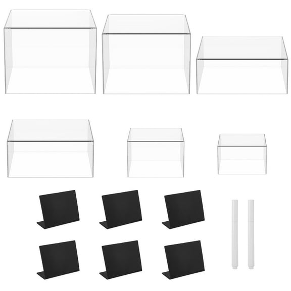 Wrvxzio 6Pcs Acrylic Display Risers Complete Practical Accessories Cube Dessert Stand for Dessert Shop Wedding
