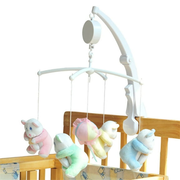 Limei Baby Musical Crib Mobiles Toys Baby Bed Bell Toys Infant Mechanical Music Box Newborn Hanging Melody Toys for Crib Bed Bassinet Stroller Rail