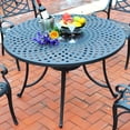 thumbnail image 2 of Afuera Living Taditional 46" Round Metal Patio Dining Table in Charcoal Black, 2 of 2