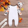 thumbnail image 5 of Krdevn Baby Halloween Bat & Pumpkin Print Romper with Hat - Soft Casual Pullover Jumpsuit,Size:3-6 Months, 5 of 9