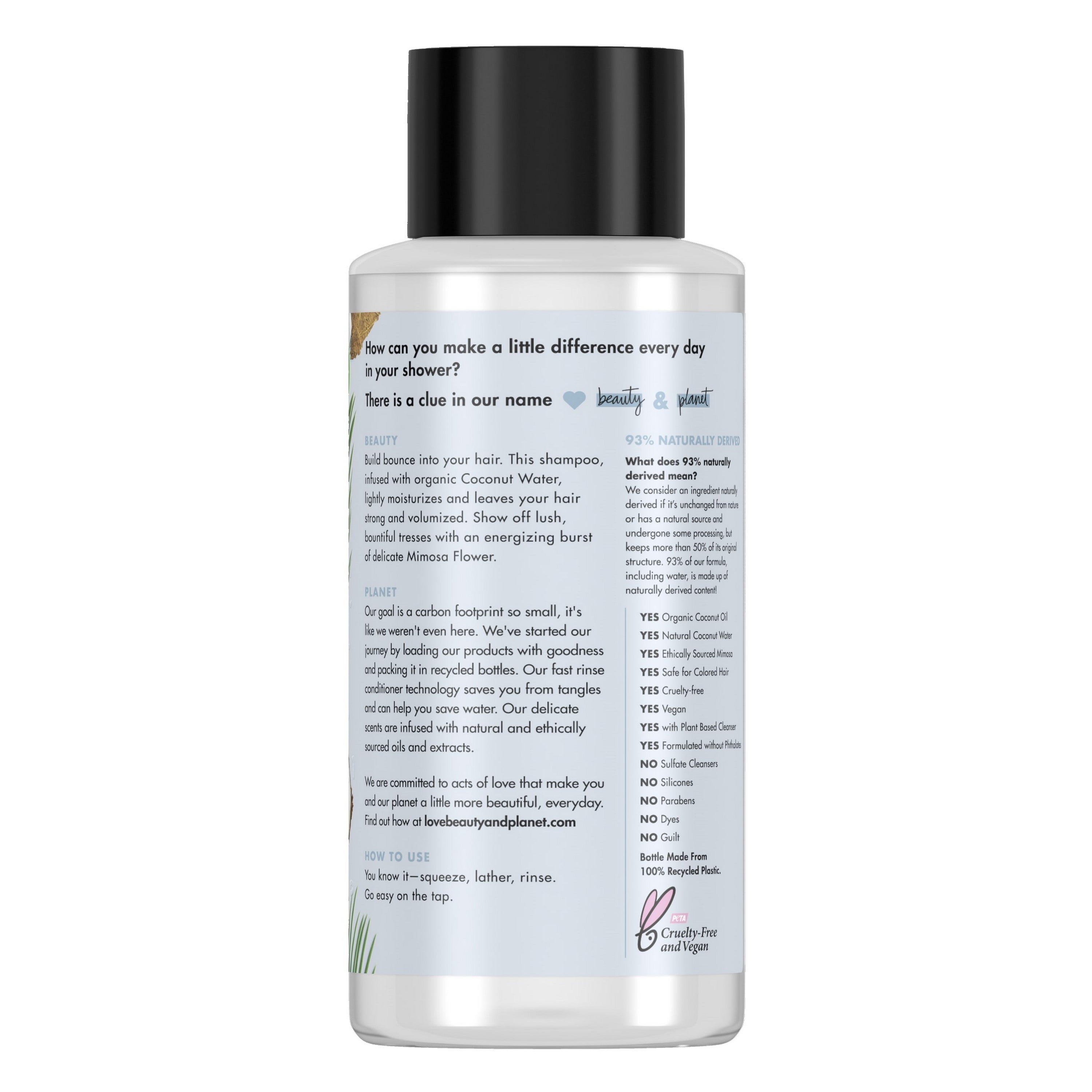 Love Beauty And Planet Shampoo Thickening Coconut Water Mimosa