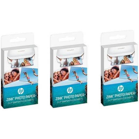 HP Zink Sticky-Backed Photo Paper, 3-Pack
