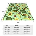 thumbnail image 3 of Salouo Avocado With Seeds Print Bed Blankets,Flannel Blanket Comfortable Air Conditioning Blanket Lightweight Blanket for Sofa Bed Travel & Couch -80"x60", 3 of 8