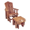 thumbnail image 7 of Cedar Gliding Ottoman - Handcrafted Amish Wood Outdoor Footrest 19x19x15.5", 7 of 7