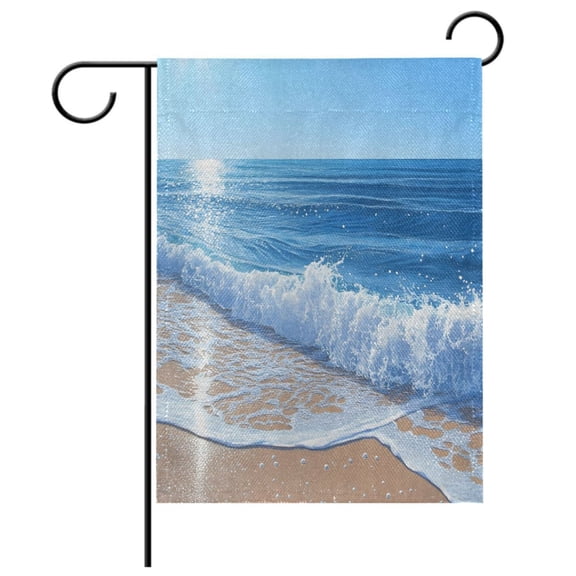 Ryvnso Summer Ocean Pattern Garden Flag 12x18 Inch Double Sided Seasonal Yard Decoration