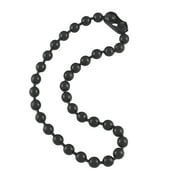 9.5mm Extra Large Gunmetal Steel Ball Chain Mens Necklace with Extra Durable Color Protect Finish - 18 inches