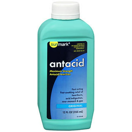 Sunmark Liquid Antacid, 12 Fl. Oz. (Best Meds For Heartburn)