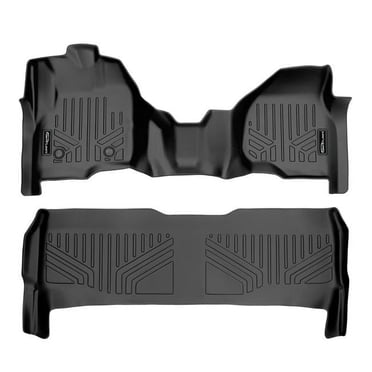 MAXLINER Floor Mats For Ford F-250/F-350/F-450/F-550 Crew Cab (2011-2016) – Complete Set, Black, All-Weather Protection