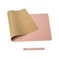 thumbnail image 2 of Cameland Pure Color Leather Mouse Pad Large Desk Pad Home Office Laptop Leather Mouse Pad Writing Pad Double-Sided, 2 of 2
