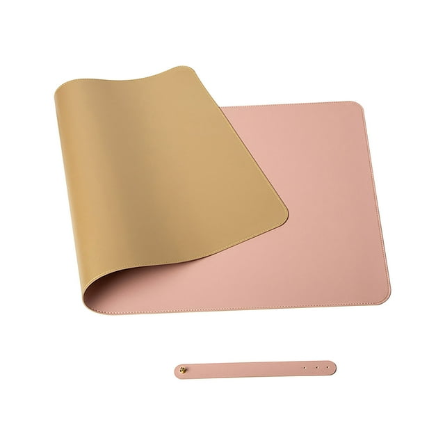 Rbaofujie Computer Mouse Pad Pure Color Leather Mouse Pad Large Desk Pad Home Office Laptop Leather Mouse Pad Writing Pad Double-sided Funny Mouse Pad