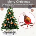 thumbnail image 5 of Simulación de clip de pájaro petirrojo navideño, lindo adorno festivo para árbol de Navidad, adorno de pájaro con plumas artificiales 2025, 5 of 5