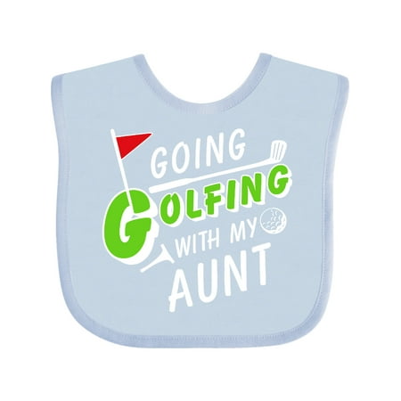 

Inktastic Going Golfing with my Aunt- kids golf Gift Baby Boy or Baby Girl Bib