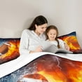 thumbnail image 5 of jejeloiu Rugby Sport Games Bedding Comforter Set,Basketball Lovers Twin Comforter Sets,Orange Black Bedding Set For Teens,Luxury Bedroom Decor,2-Piece, 5 of 8