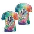thumbnail image 3 of Funny Watercolor Adorable Great Dane Peeking Through Torn Paper Effect All Over Print 3D Shirt Unisex Merch Danes Dog Lover Gifts - 00026, 3 of 6
