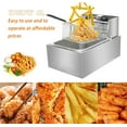 thumbnail image 3 of LUVCMFT Commercial Deep Fryer, 1750W 6.3QT/6L Capacity Electric Deep Fryer with Baskets & Lids, Single Tank Frying Machine, 3 of 8
