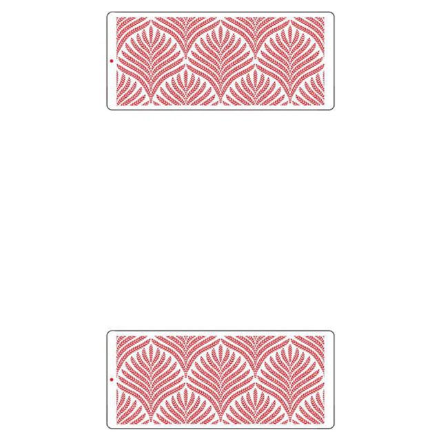 Wosthever Cake Edge Decoration Fondant Plastic Stencil Mold Border Icing Sugar Sieve Printing Home DIY Cupcake Cookie Template Pastry JY-6151 2Conjunto