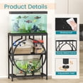 thumbnail image 5 of 20 Gallon Fish Tank Stand with 3-Tier Storage – Heavy Duty Metal Aquarium Stand, 24.02 x 11.81 x 30.51 Inches, Black, for Home & Office Use, 5 of 8