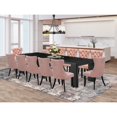 thumbnail image 3 of Luxe by East West Furniture 13-piece Modern Dining Room Table Set a Rectangular Kitchen Table, 3 of 3