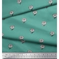 thumbnail image 3 of Soimoi Moss Georgette Fabric Floral Block Print Fabric by The Yard 42 Inch Wide, 3 of 3