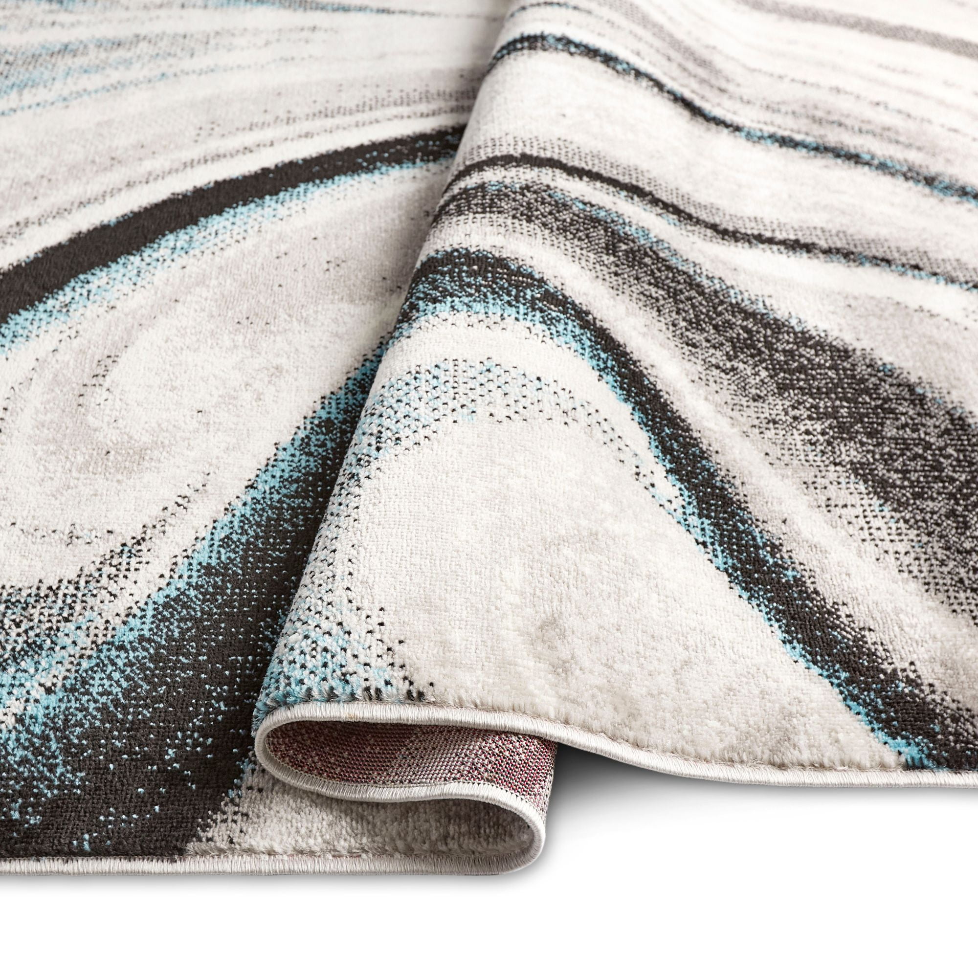 Home Dynamix Boho Odette Abstract Swirl Area Rug, Grey/Blue, 3'3"x5'2"