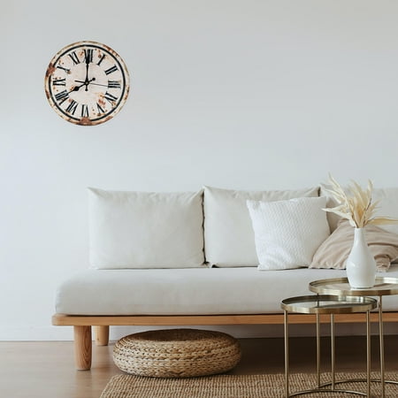 WHAMVOX Hanging Wall Clock Round Decorative Clocks Small Vintage Office