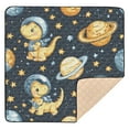 thumbnail image 6 of WOBOGO Yellow Dinosaur Space Pattern Baby Playmats Extra Large Waterproof Rollable Activity Pads for Toddlers 50×50inch, 6 of 7