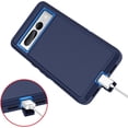 thumbnail image 6 of Designed for Google Pixel 7 Pro Heavy Duty Case, Triple Layer Protection Shockproof Dropproof Dustproof Anti-Scratch Phone Case Cover for Google Pixel 7 Pro,Blue, 6 of 7