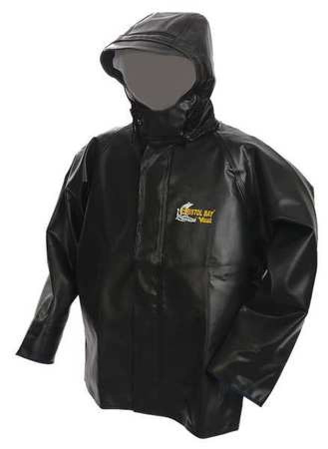 7125JXXXL Rain Jacket w/Hood, 0.75mm PVC, Green, 3XL