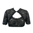 thumbnail image 4 of mfyjkho Tops Para Mujer, Blusas Y Camisas De Manga Corta Con Cuello En V Y Encaje Calado Para Mujer Tops De Tallas Grandes Xxl, 4 of 4