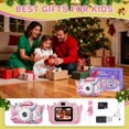 thumbnail image 5 of PayUSD Kids Camera Selfie Video Unicorn Christmas Birthday Gifts 1080P HD Digital for Boys Girls Age 3-12 Gifts Toys for 3 4 5 6 7 8 9 Years Old with 32GB SD Card Pink, 5 of 5