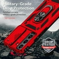 thumbnail image 5 of for Samsung Galaxy S22 Plus Case with Camera Lens Cover HD Screen Protector, Military-Grade Drop Tested Magnetic Ring Holder Kickstand Protective Phone Case for Samsung Galaxy S22+ Plus 5G (Red), 5 of 17