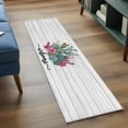 thumbnail image 3 of Summer Tropical Plants 2'x6' Runner Rugs for Hallway Kitchen Bedside Non Slip Washable, Farmhouse Cactus Wooden Grain Entryway Rug Runners with Rubber Backing, Long Carpet Runner for Laundry Room, 3 of 8
