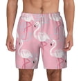 thumbnail image 2 of Goofa Pink Flamingo Printed Men's Swim Trunks Board Shorts Quick Dry Mens Swimming Trunks with Compression Liner,Breathable Fit Hawaii Beach Shorts-X-Large, 2 of 9