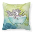 thumbnail image 1 of Carolines Treasures BB7345PW1414 Raccoon Bathing Watercolor Fabric Decorative Pillow, 1 of 4