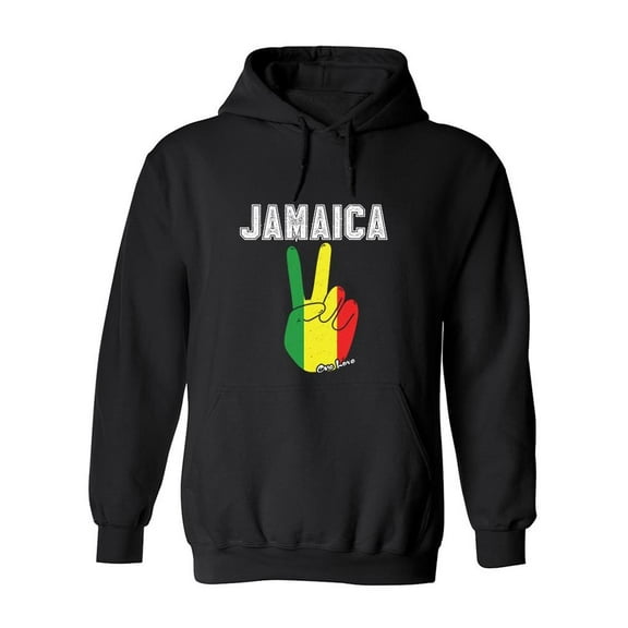 Jamaica Peace Sign Hoodie Men -SPIdeals Designs, Male 5X-Large
