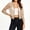 Khaki, variant on Women's Crop Mesh Sheer Bomber Jackets Lightweight Long Sleeve Zip Up Jacket Outwear