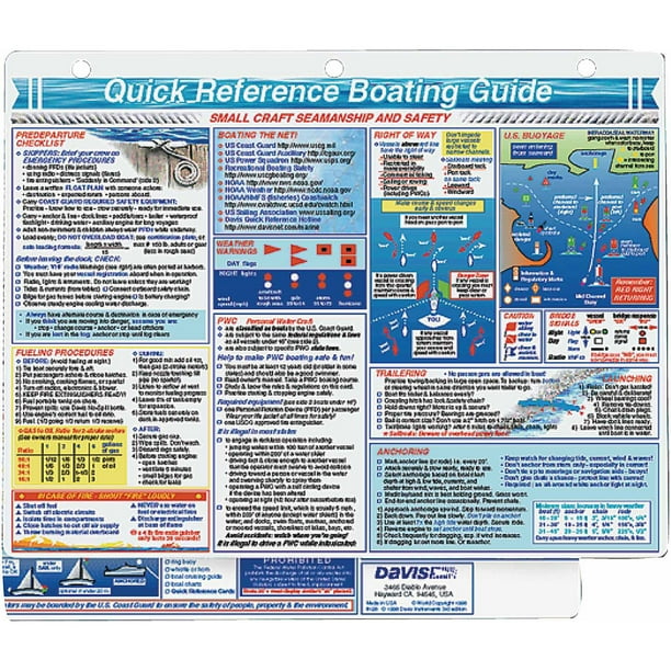 Davis 128 Boating Guide Quick Reference Card