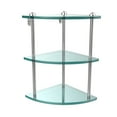 thumbnail image 3 of Three Tier Corner Glass Shelf - Satin Nickel, 3 of 5
