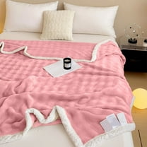 Djunllk Throw Blanket - pink Microfiber Ultimate Cozy Soft Blanket, Breathable Fluffy Blanket All Season Use, 27.5" x 39.3"