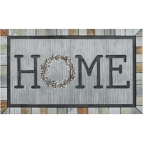 Mohawk Home Doorscapes Mat Homestead Wreath Tin Mat Scatter, 1'6"x2'6", Grey