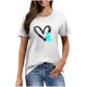 thumbnail image 1 of Mujeres Manga Corta de Verano Tops Pascua Impresa Cuello Redondo, Blusa de Moda Casual para la Primavera, 1 of 5